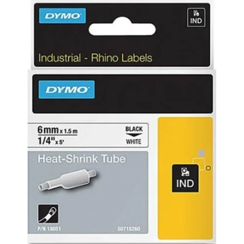 Dymo 18051 Ταινία Ετικετογράφου 1.5m x 6mm σε Λευκό Χρώμα Συμβατή με Dymo Rhino/INDΚωδικός: S0718260