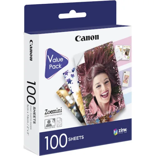 Canon ZP-2030 Φωτογραφικό Χαρτί 5x7.6 για Εκτυπωτές Zink 100 ΦύλλαΚωδικός: 6135C003