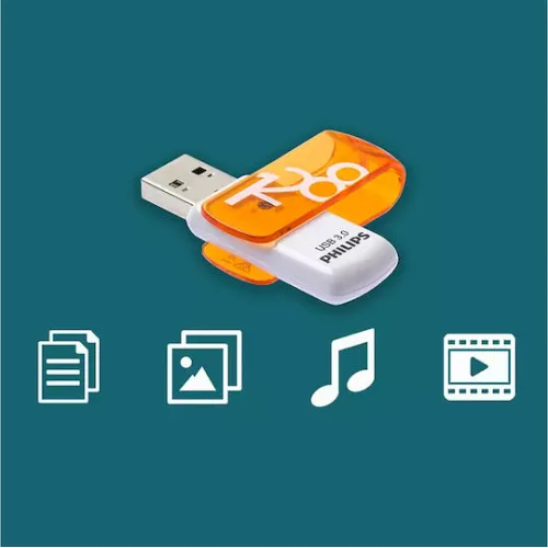 Philips Vivid Edition 128GB USB 3.0 Stick Πορτοκαλί
