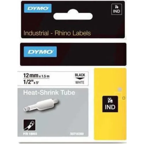 Dymo 18055 Ταινία Ετικετογράφου 1.5m x 12mm σε Λευκό Χρώμα Συμβατή με Dymo Rhino/INDΚωδικός: S0718300
