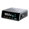 Powertech Βάση Φόρτισης GaN με Θύρα USB-A και 4 Θύρες USB-C 100W Power Delivery / Quick Charge 4.0 σε Γκρι χρώμα (PT-1622)