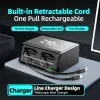 Powertech Βάση Φόρτισης GaN με Θύρα USB-A και 3 Θύρες USB-C και Καλώδιο USB-C 210W Power Delivery / Quick Charge 4+ σε Μαύρο χρώμα (PT-1623)