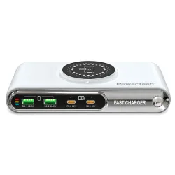 Powertech Βάση Φόρτισης με 2 Θύρες USB-A και 2 Θύρες USB-C 72W Power Delivery / Quick Charge 3.0 σε Λευκό χρώμα (PT-1624)