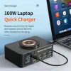Powertech Βάση Φόρτισης με 4 Θύρες USB-A και 4 Θύρες USB-C 140W Power Delivery / Quick Charge 4.0 σε Μαύρο χρώμα (PT-1625)