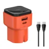 Ldnio Φορτιστής με Θύρα USB-A και Θύρα USB-C και Καλώδιο USB-C - USB-C 45W Πορτοκαλί (Q2420)