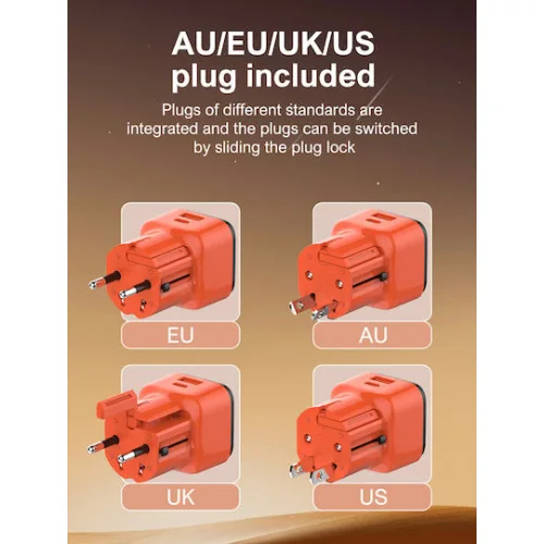 Ldnio Φορτιστής με Θύρα USB-A και Θύρα USB-C και Καλώδιο USB-C - USB-C 45W Πορτοκαλί (Q2420)