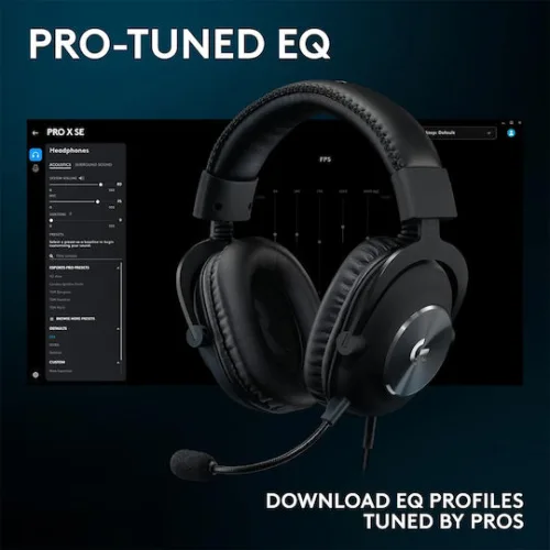 Logitech G Pro X SE Over Ear Gaming Headset με σύνδεση 3.5mm / USB