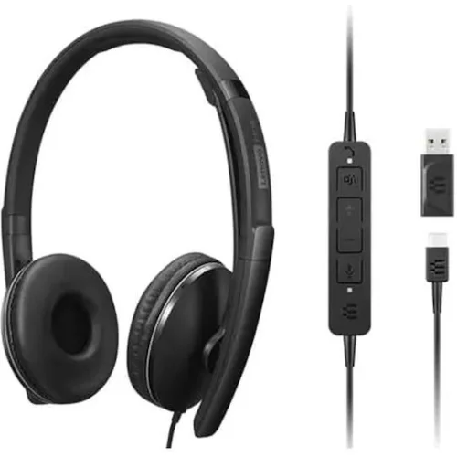 Lenovo Gen 2 (Teams) On Ear Multimedia Ακουστικά με μικρόφωνο και σύνδεση USB-A / USB-C