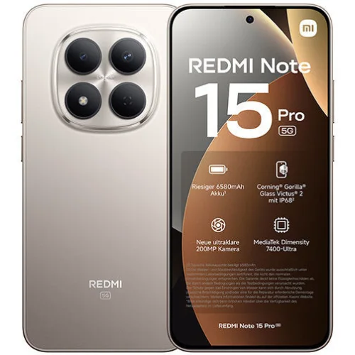 Xiaomi Redmi Note 15 Pro 5G Dual SIM (12/512GB) Titanium Color