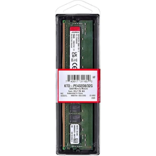 Kingston DDR4 με Module 1x32GB και Ταχύτητα 3200 για ServerΚωδικός: KTD-PE432D8/32G