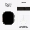 Apple Watch Ultra 3 Titanium 49mm Αδιάβροχο με eSIM και Παλμογράφο (Black Titanium Case with Black/Charcoal Trail Loop - S/M)