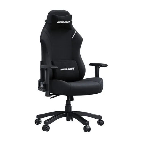 Anda Seat Luna Pro Υφασμάτινη Καρέκλα Gaming με Ρυθμιζόμενα Μπράτσα και Υποπόδιο Μαύρη
