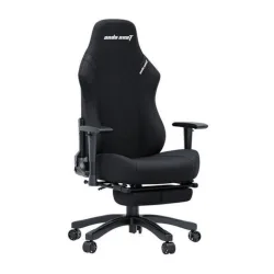 Anda Seat Luna Pro Υφασμάτινη Καρέκλα Gaming με Ρυθμιζόμενα Μπράτσα και Υποπόδιο Μαύρη