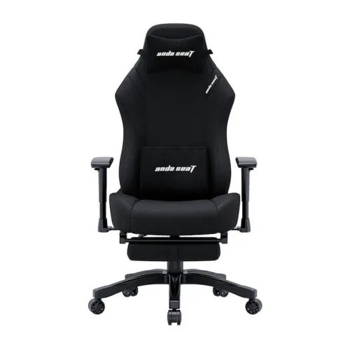 Anda Seat Luna Pro Υφασμάτινη Καρέκλα Gaming με Ρυθμιζόμενα Μπράτσα και Υποπόδιο Μαύρη