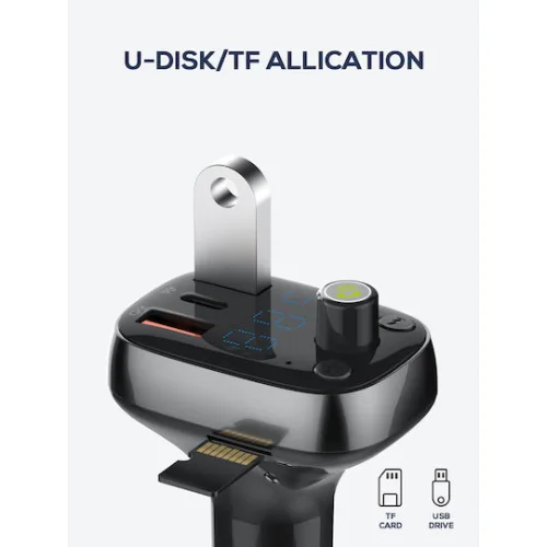 Ldnio Fm Transmitter & Φορτιστής C704q Usb-c/2x Usb 36w Bluetooth Μαύρο 5210131159965