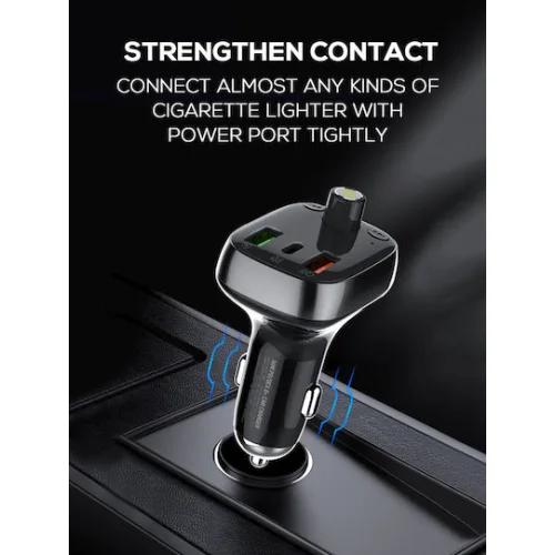 Ldnio Fm Transmitter & Φορτιστής C704q Usb-c/2x Usb 36w Bluetooth Μαύρο 5210131159965