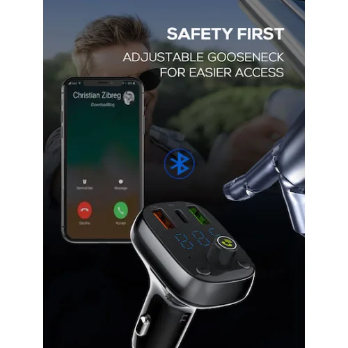 Ldnio Fm Transmitter & Φορτιστής C704q Usb-c/2x Usb 36w Bluetooth Μαύρο 5210131159965