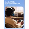 Ldnio H01 Ασύρματα / Ενσύρματα Over Ear Ακουστικά με 75 ώρες Λειτουργίας Μαύρα