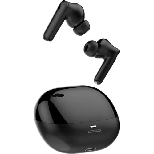 Ldnio T05 In-ear Bluetooth Handsfree Ακουστικά με Θήκη Φόρτισης Μαύρα