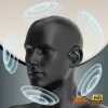 LDNIO earphones με θήκη φόρτισης T07, OWS Bone Conduction, 15mm, 60/500mAh, μαύρα