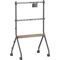 Brateck FS66-46F-01 Βάση Τηλεόρασης Δαπέδου έως 86" και 80kg Ασημί