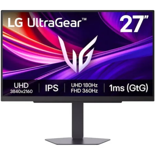LG UltraGear IPS Monitor 27" 4K 3840x2160 180Hz με Χρόνο Απόκρισης 1ms GTG