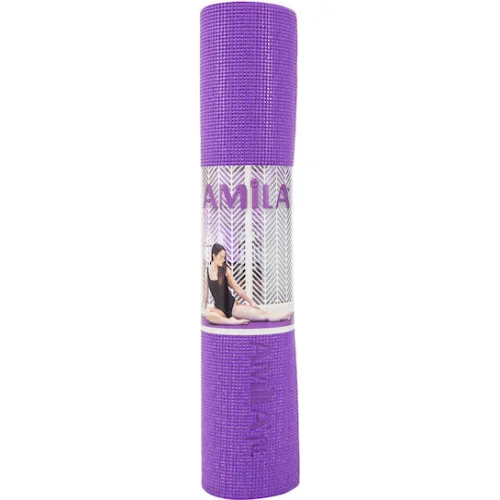 AMILA Στρώμα Γυμναστικής Yoga Μωβ (173x61x0.6cm)Κωδικός: 81707