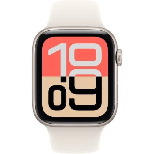 Apple Watch SE 3 Aluminium 40mm Αδιάβροχο με Παλμογράφο (Starlight Aluminium Case with Starlight Sport Band - S/M)