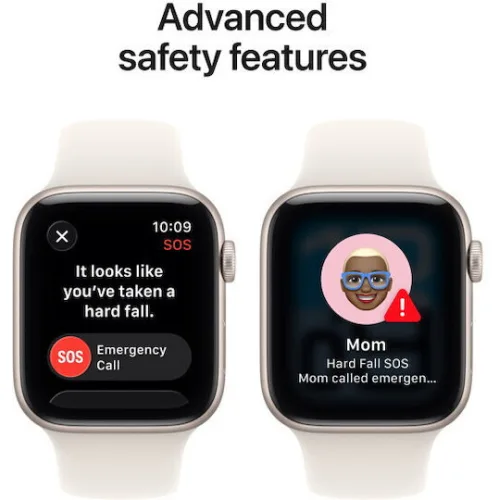 Apple Watch SE 3 Aluminium 40mm Αδιάβροχο με Παλμογράφο (Starlight Aluminium Case with Starlight Sport Band - S/M)