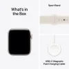 Apple Watch SE 3 Aluminium 40mm Αδιάβροχο με Παλμογράφο (Starlight Aluminium Case with Starlight Sport Band - S/M)