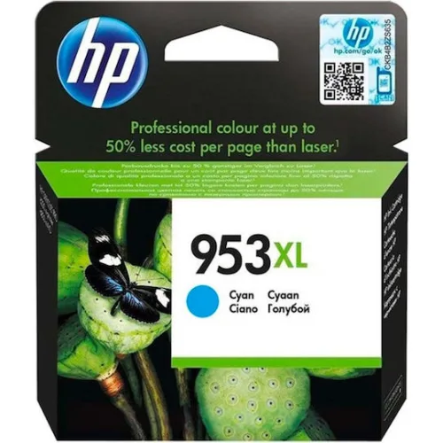 HP 953XL Γνήσιο Μελάνι Εκτυπωτή InkJet Κυανό (F6U16AE)