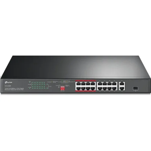 TP-LINK TL-SL1218P v1 Unmanaged L2 PoE Switch με 16 Θύρες Ethernet