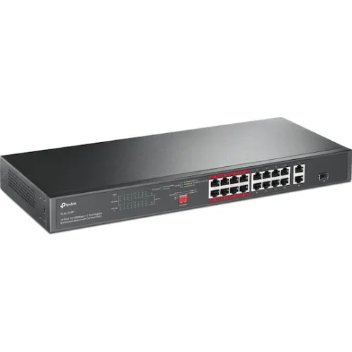 TP-LINK TL-SL1218P v1 Unmanaged L2 PoE Switch με 16 Θύρες Ethernet