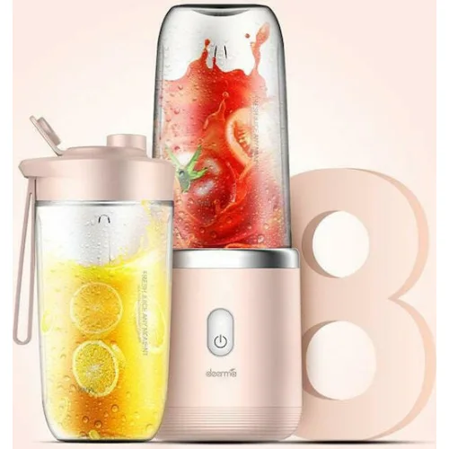 Deerma DEM-NU05 Μπλέντερ με Πλαστική Κανάτα 400 ml Ροζ