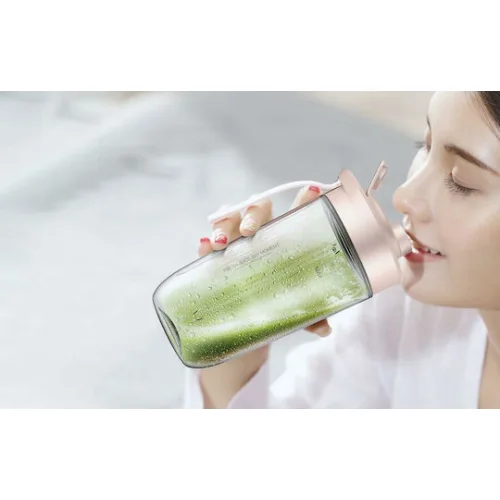 Deerma DEM-NU05 Μπλέντερ με Πλαστική Κανάτα 400 ml Ροζ