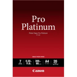 Canon PT-101 Φωτογραφικό Χαρτί Pro Platinum A4 (21x30) 300gr/m² για Εκτυπωτές Inkjet 20 ΦύλλαΚωδικός: 2768B016