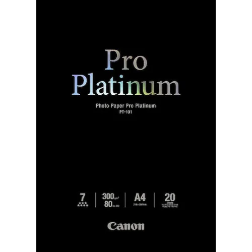 Canon PT-101 Φωτογραφικό Χαρτί Pro Platinum A4 (21x30) 300gr/m² για Εκτυπωτές Inkjet 20 ΦύλλαΚωδικός: 2768B016