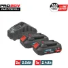 Bormann Pro Σετ 2 Μπαταριών Εργαλείου 20V Χωρητικότητας 2Ah με Φορτιστή Starter KitΚωδικός: 083511