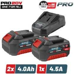 Bormann Pro Σετ 2 Μπαταριών Εργαλείου Λιθίου 20V Χωρητικότητας 4Ah με Φορτιστή BBP9944Κωδικός: 083221