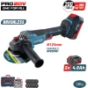 Bormann Pro BBP3651X44CA Τροχός 125mm Μπαταρίας Brushless με Ρύθμιση Στροφών 2x4Ah