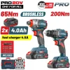 Bormann BBP5431X44T2CA Σετ Κρουστικό Δραπανοκατσάβιδο & Παλμικό Κατσαβίδι Brushless με 2 Μπαταρίες 4Ah και Θήκη