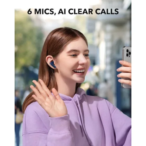 Soundcore by Anker P40i In-ear Bluetooth Handsfree Ακουστικά με Αντοχή στον Ιδρώτα και Θήκη Φόρτισης Μπλε