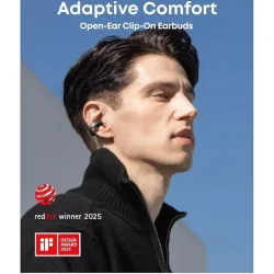 Soundcore by Anker Aeroclip Open Ear Bluetooth Handsfree Ακουστικά με Αντοχή στον Ιδρώτα και Θήκη Φόρτισης Midnight