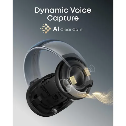 Soundcore by Anker Aeroclip Open Ear Bluetooth Handsfree Ακουστικά με Αντοχή στον Ιδρώτα και Θήκη Φόρτισης Midnight