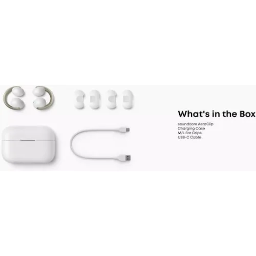 Soundcore by Anker Aeroclip Open Ear Bluetooth Handsfree Ακουστικά με Αντοχή στον Ιδρώτα και Θήκη Φόρτισης Champagne Mist