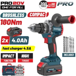 Bormann BBP5461X44CA Κρουστικό Δραπανοκατσάβιδο Μπαταρίας Brushless 20V