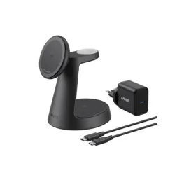 Anker Ασύρματος Φορτιστής Qi2 και Καλώδιο USB-C - USB-C 15W Charger and Cable Included (MagGo 3-in-1)