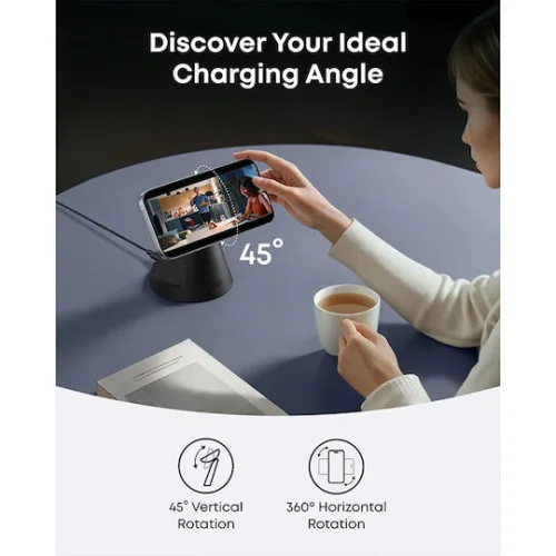 Anker Ασύρματος Φορτιστής Qi2 και Καλώδιο USB-C - USB-C 15W Charger and Cable Included (MagGo 3-in-1)