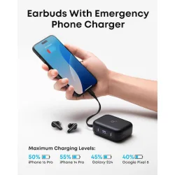 Soundcore by Anker P41i In-ear Bluetooth Handsfree Ακουστικά με Αντοχή στον Ιδρώτα και Θήκη Φόρτισης Μαύρα