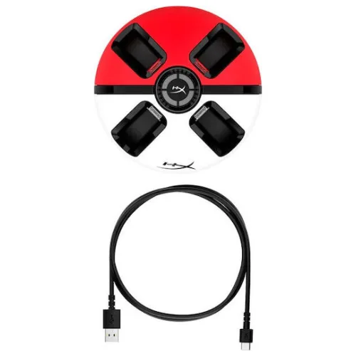 HyperX ChargePlay Quad 2 Βάση για 4 χειριστήρια Switch Λευκό / Κόκκινο 6Y2G7AA